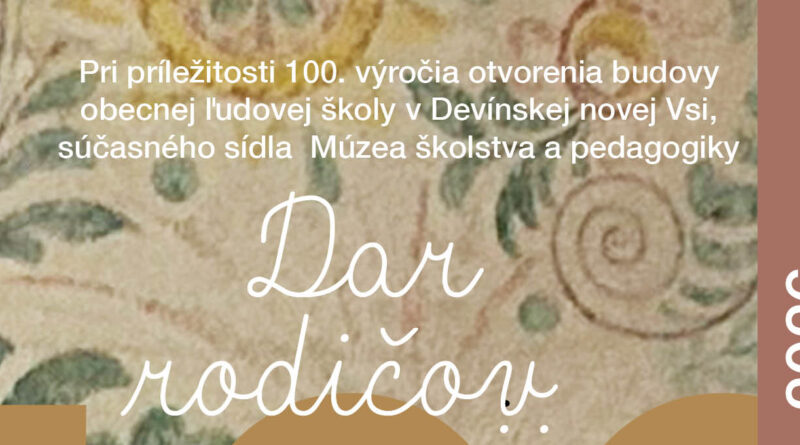 100 rokov „starej“ školy v Múzeu školstva a pedagogiky